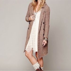 Free People Buttermilk Biscuit Cardigan Wool Alpaca Size XS